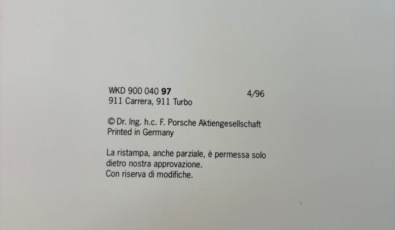 Porsche 993 Carrera 4 3.6 Varioram BV6 – 1997 complet