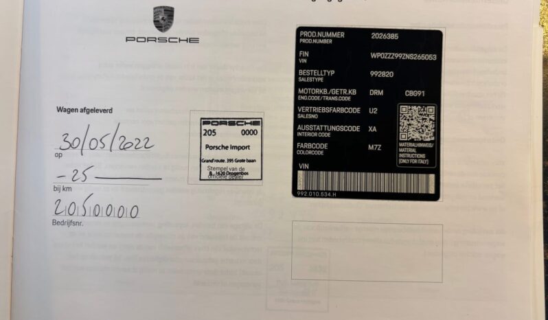 Porsche 992.1 GT3 Touring PDK * TVA récup * 2022 complet