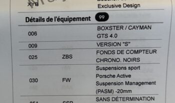 Porsche 718 Cayman 4.0 GTS PDK * TVA * – 2024 complet