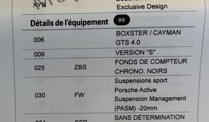 Porsche 718 Cayman 4.0 GTS PDK * TVA * – 2024 complet