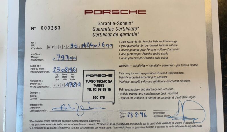 Porsche 994 Carrera 4 3.6 BV6 – 1992 complet