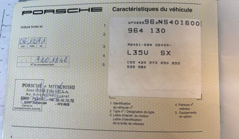 Porsche 994 Carrera 4 3.6 BV6 – 1992 complet