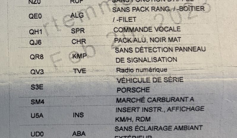 Porsche 992.1 Carrera S 3.0 PDK – 2021 complet