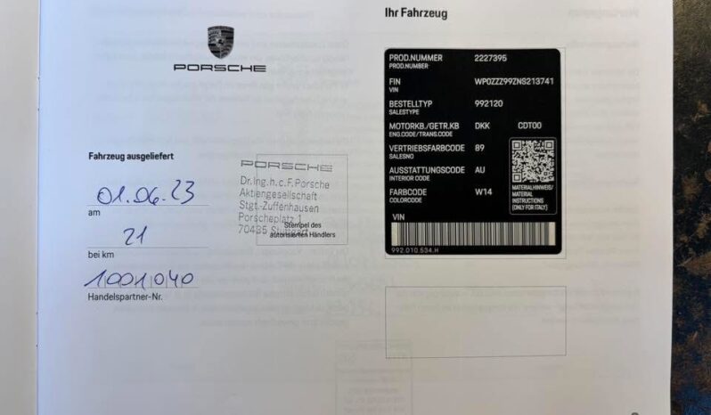 Porsche 992.1 Carrera S PDK PTS Porsche Approved – 2022 complet