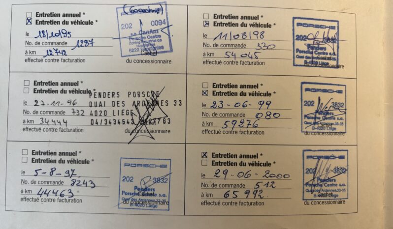 Porsche 993 Carrera 3.6 Coupé BV6 – 1994 – Vendue complet