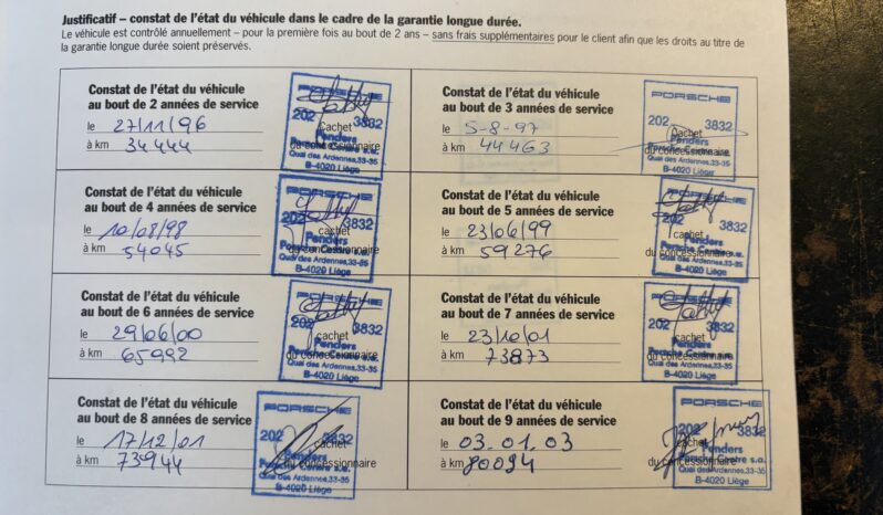 Porsche 993 Carrera 3.6 Coupé BV6 – 1994 – Vendue complet