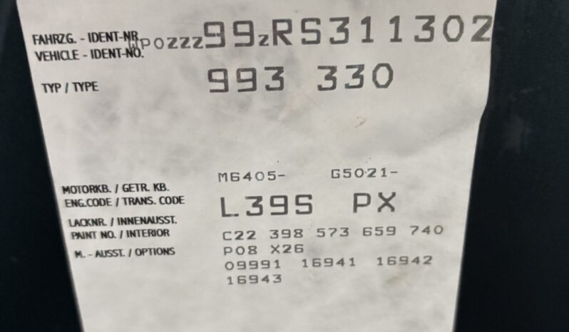 Porsche 993 Carrera 3.6 Coupé BV6 – 1994 – Vendue complet