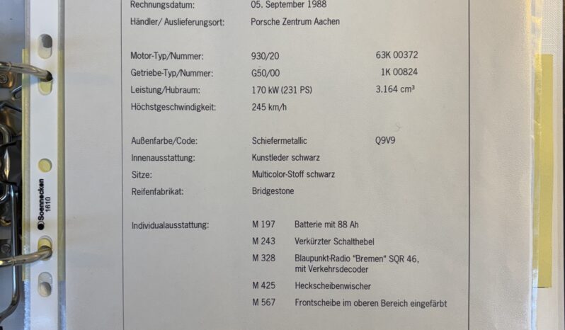 Porsche 911 Carrera 3.2 Targa G50 * Etat concours * – 1989 complet