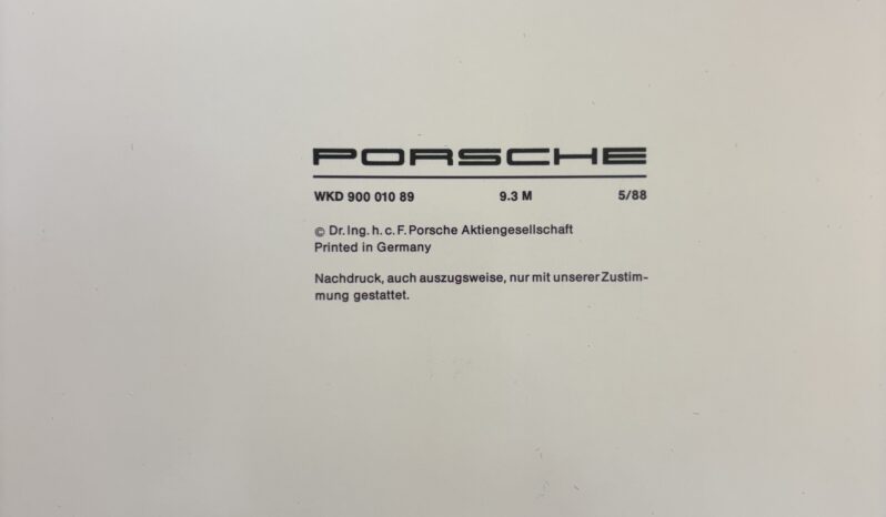 Porsche 911 Carrera 3.2 Targa G50 * Etat concours * – 1989 complet