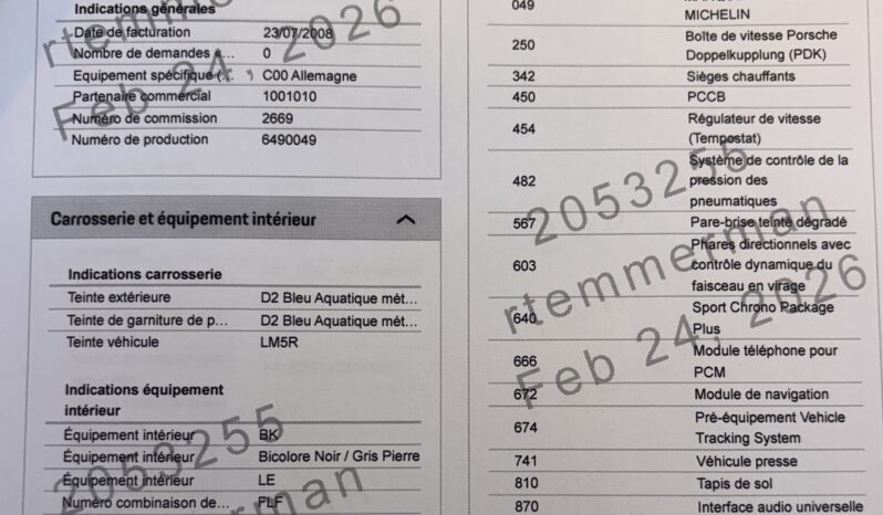 Porsche 997.2 Targa 4S 3.8 PDK – 2008 ( Mod 2009 ) – Vendue complet