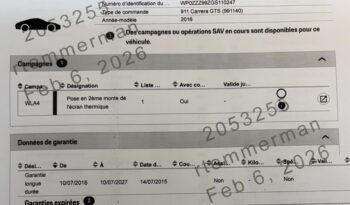 Porsche 991.1 Carrera GTS 3.8 PDK – 2015 – Vendue complet