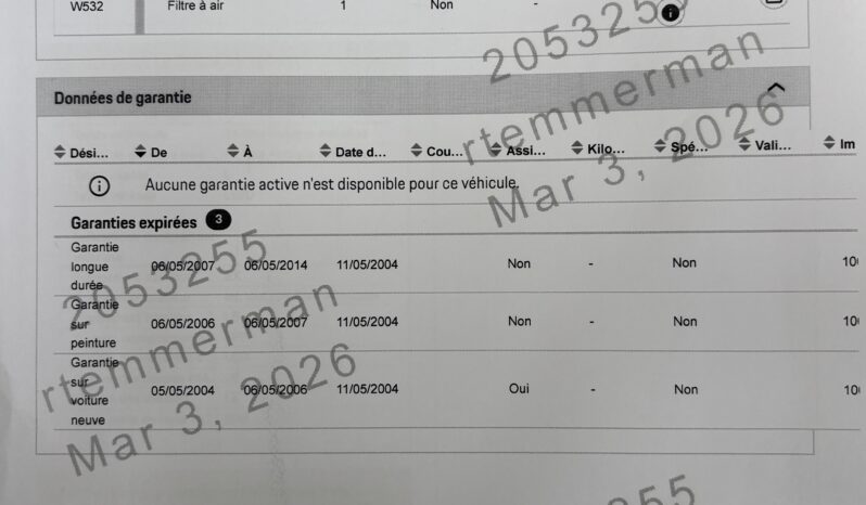 Porsche 996 Carrera 4S 3.6 Coupé BV6 – 2004 complet