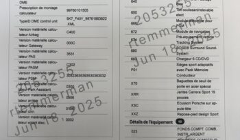 Porsche 997.2 Carrera 4S 3.8 BV6 Coupé – 2008 ( Mod 2009 ) complet