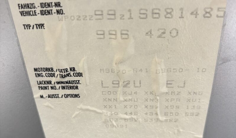 Porsche 996 Turbo 3.6 Coupé BV6 – 2000 – Vendue complet