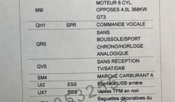 Porsche 991.2 GT3 4.0 PDK – 2018 complet