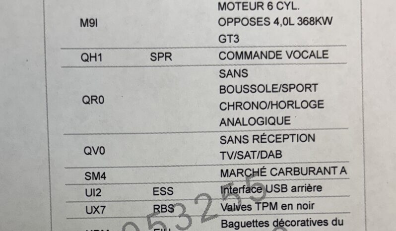 Porsche 991.2 GT3 4.0 PDK – 2018 complet