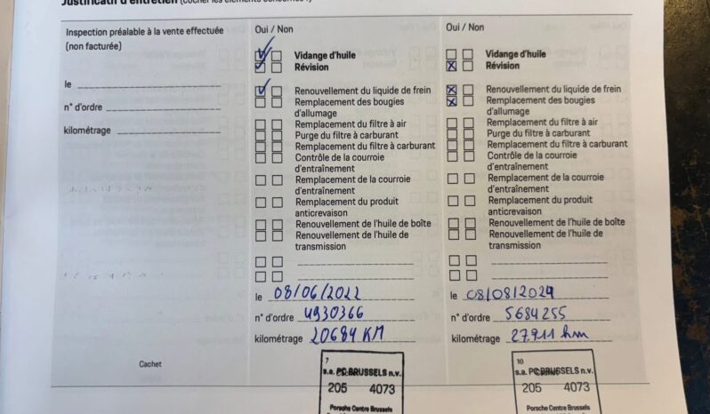 Porsche 992.2 Carrera 3.0 PDK Coupé – 2020 – Vendue complet