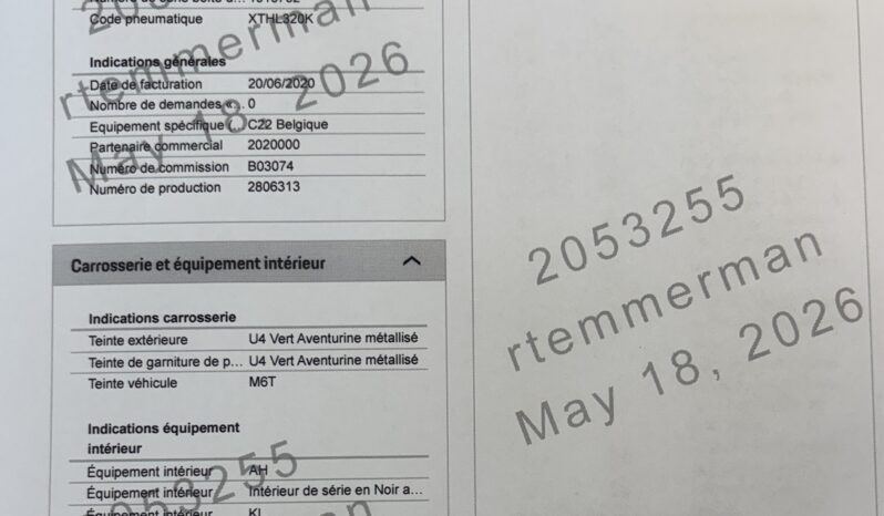 Porsche 992.2 Carrera 3.0 PDK Coupé – 2020 – Vendue complet
