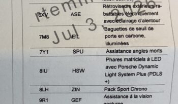 Porsche 992.1 Carrera 4S 3.0 PDK Coupé – 2019 ( Mod 2020 ) complet