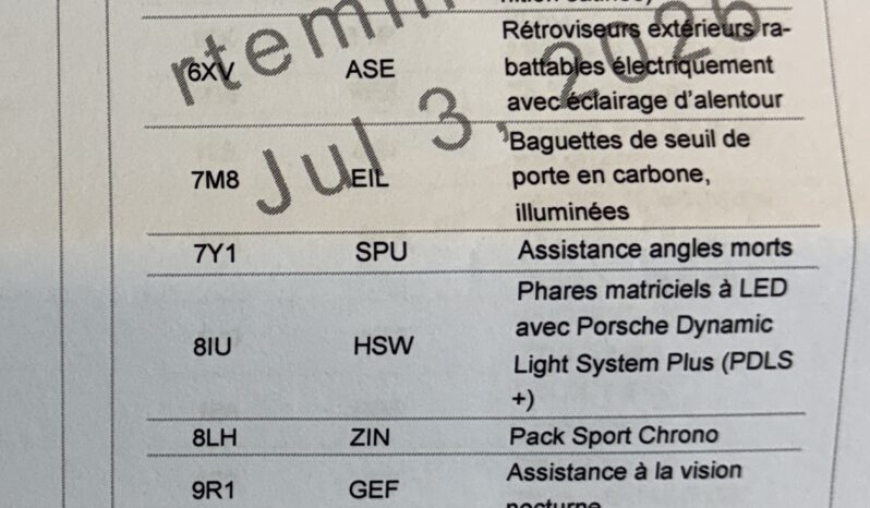 Porsche 992.1 Carrera 4S 3.0 PDK Coupé – 2019 ( Mod 2020 ) complet