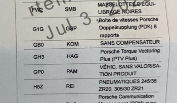 Porsche 992.1 Carrera 4S 3.0 PDK Coupé – 2019 ( Mod 2020 ) complet