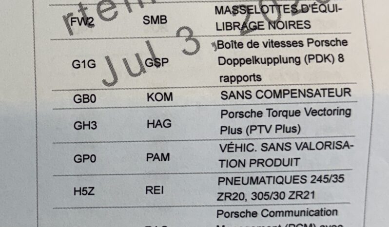 Porsche 992.1 Carrera 4S 3.0 PDK Coupé – 2019 ( Mod 2020 ) complet