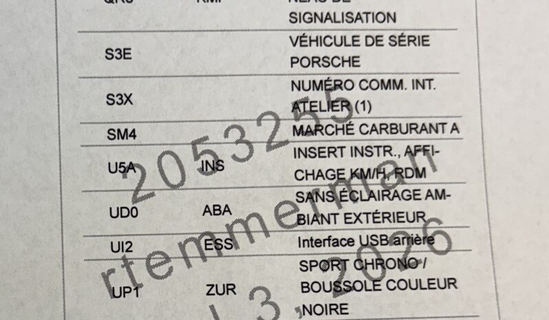 Porsche 992.1 Carrera 4S 3.0 PDK Coupé – 2019 ( Mod 2020 ) complet