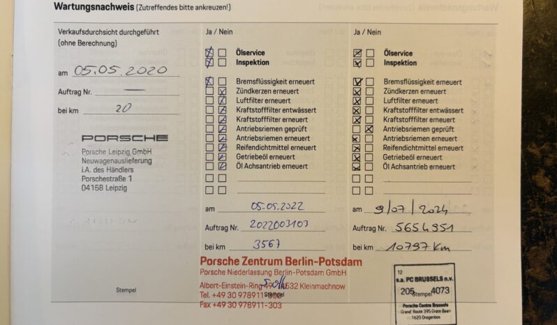 Porsche 718 Spyder 4.0 BV6 – 2020 – Vendue complet