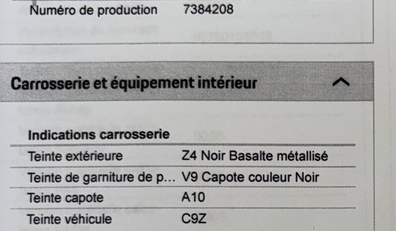 Porsche 997.1 Turbo 3.6 Tiptronic S Cabriolet – 2008 – Vendue complet