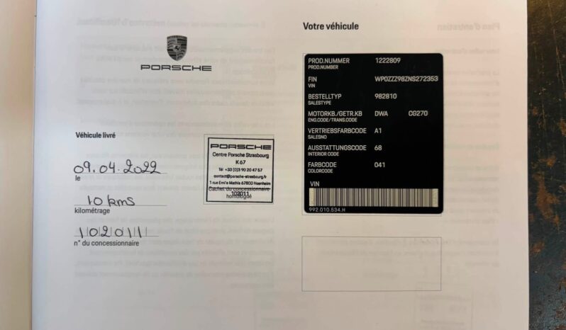 Porsche 718 GT4 4.0 Clubsport PDK * Porsche Approved * – 2022 – Vendue complet