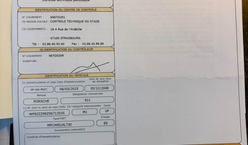 Porsche 997.2 Carrera 4S 3.8 PDK Coupé – 2008 ( MOD 2009 ) – Vendue complet